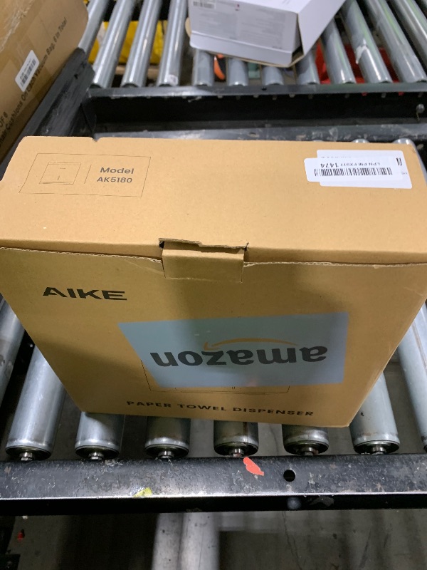 Photo 1 of AIKE 250 Sheets Compact Multifold Wall Mount Paper Towel Dispenser,Stainless Steel Black AK5180 (Max Folded Size 10.6"x3.9")