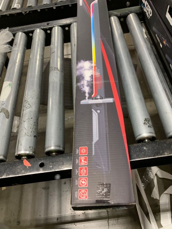 Photo 1 of Cravonel RGB Light Up Saber Toy with Smoke Mist Effect, 7 Color Neon Lightsaber, Sound Effects and Impact Sensing, USB-C Rechargeable Toy Sword for Kids, 31.5 Inch