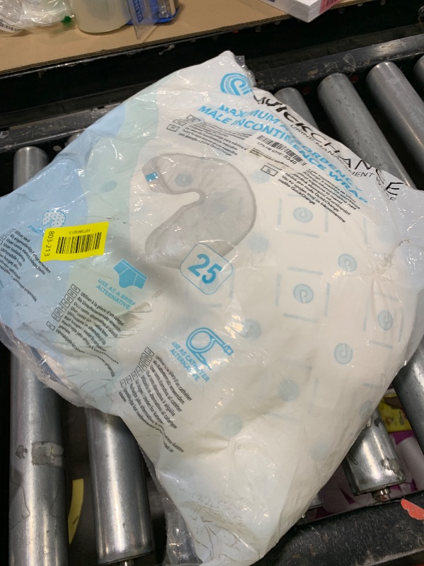 Photo 1 of QuickChange Men’s Overnight Adult Incontinence Wrap (Pad), Maximum Absorbency, Holds 17oz Dry to The Touch, Disposable, Fragrance Free, One Size Fits All, Catheter Replacement, 25 Count (25)