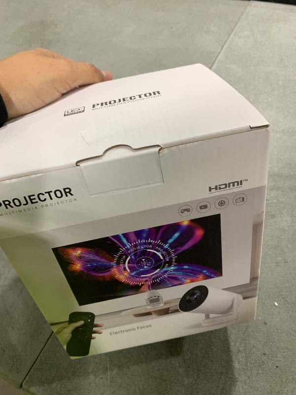 Photo 1 of ?Electric Focus?Mini Projector, Projector 4K 1080P Support, 260 ANSI Lumens Projector with Wifi and Bluetooth, Upgrade Smart Proyector, 5w Speaker, Auto Keystone Correction 35"-130" Screen
