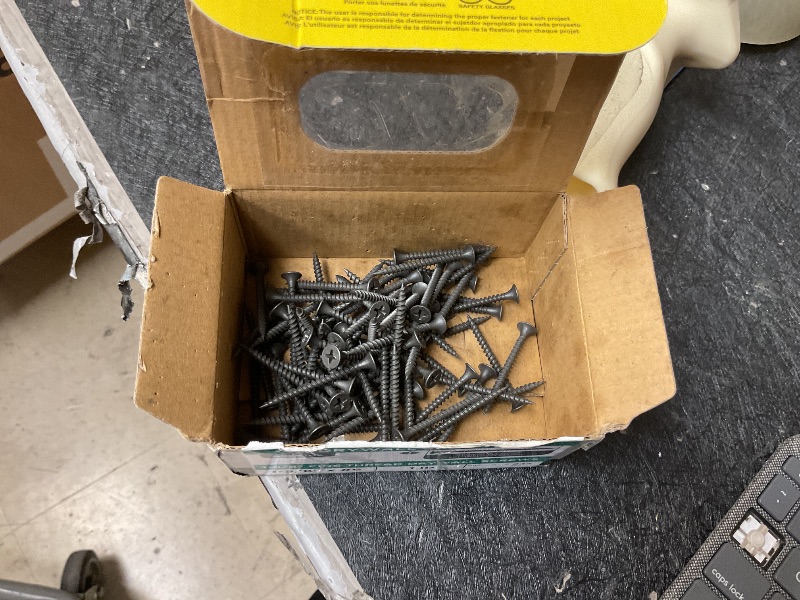 Photo 1 of #8 x 1” Deck Screws, 100Pcs Star Drive Wood Screws, Rust Resistant Timber Screws for Timber/Log/Landscaping Wood, T20 Star Bit Included, Black