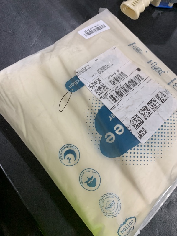 Photo 1 of MooMee Bedding Duvet Cover Set 100% Washed Cotton Linen Like Textured Breathable Durable Soft Comfy (Solid Cream, Queen 90"x90")