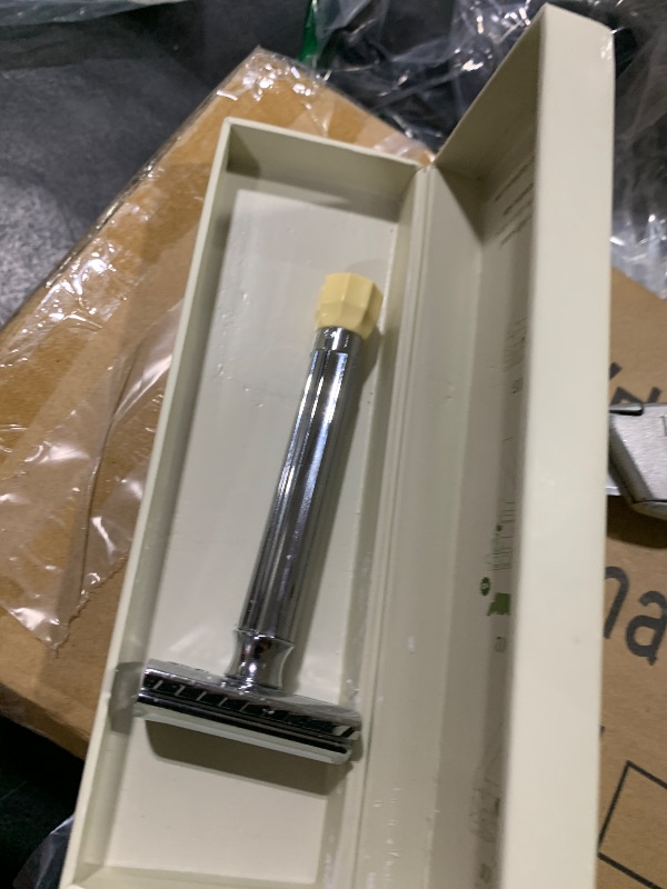 Photo 1 of MERKUR Progress 510 Adjustable Double Edge Safety Razor - Long Handle Adjustable Razor With Dial Made in Germany Plastic-Free Closed Comb Straight Bar