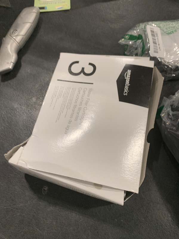 Photo 1 of Amazon Basics Enhanced Replacement Water Filters for Water Pitchers, BPA-Free, WQA & NSF Certified, Compatible with Brita Water Pitchers & Drinking Water Filter Systems, 6 Month Filter Supply, 3-Pack