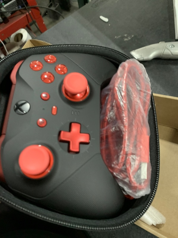 Photo 1 of LuLuGou Unofficial Customized Elite Series 2 Controller-Magic Sound Red,Gamepad Compatible with Xbox Elite Series 2 Controller,Custom Soft Touch Feel,Gaming Controller Compatible for Xbox Series S/X,Xbox One,With Accessory Bag