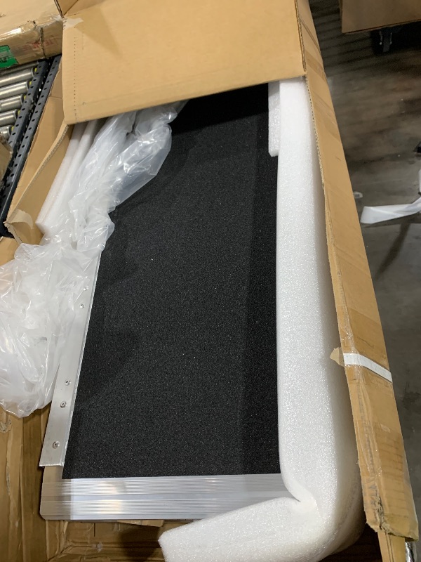 Photo 1 of VNN Portable Wheelchair Ramp 8FT, Seamless Non-Slip Aluminum Ramps for Wheelchairs for Home, Handicap Wheelchair Ramps for Home Steps, Aluminum Loading Dock Plates