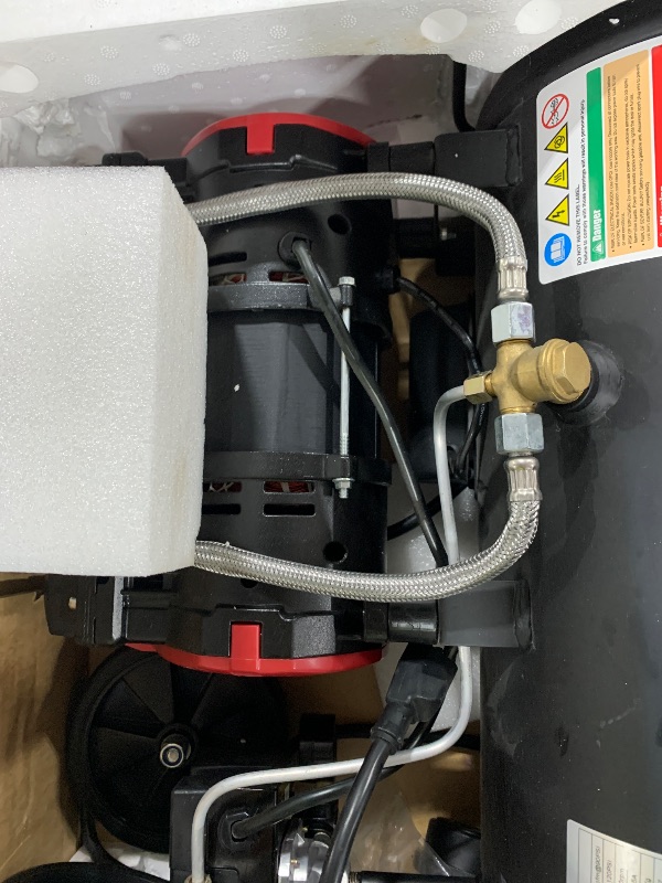 Photo 1 of JIR JINGREN 8 Gallon Ultra Quiet Air Compressor, 2HP 4.2CFM, Max 120 PSI Oil-Free Air Compressor Tank, 120V/11A, 68dB for Car Repair, Spray Painting, Woodwork Nailing?With Accessories Kit?