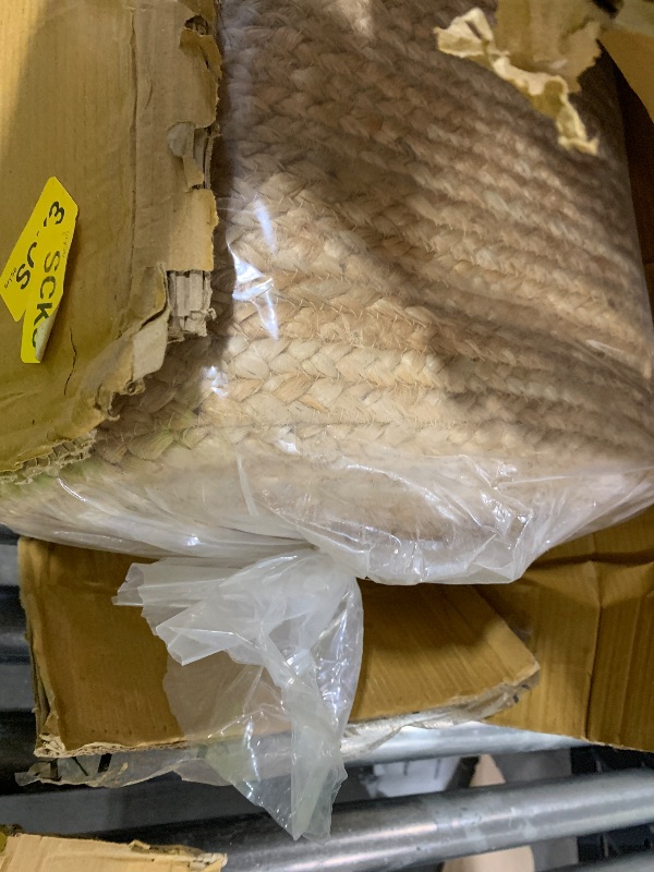 Photo 1 of Luul Home Easy Jute Rugs 9x12 Natural Color Living Room Indoor Outdoor Area Rug for Patio Farmhouse and Kitchen Rug High Traffic Easy to Clean Washable Solid Boho Woven Design Outside Carpet (9 x 12)