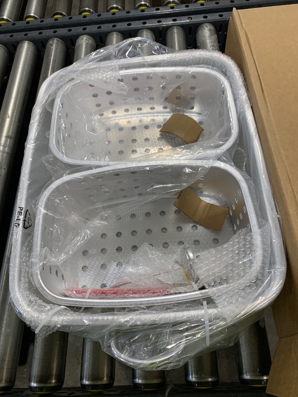 Photo 1 of FEASTO Outdoor Propane Deep Fryer with Movable Cart, 2-Burner Stove with 100,000 BTU Total, 2 x 18QT Aluminum Pots, 1 x 18QT Basket & 2 x 9QT Frying Baskets, Portable Fryer for Fish, Fries & Chicken