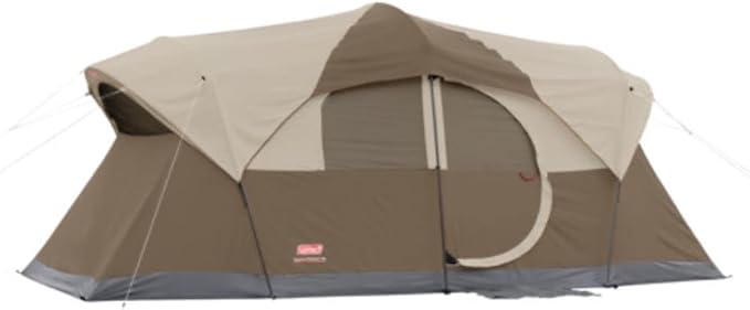 Photo 1 of Coleman WeatherMaster 10-Person Camping Tent with Rainfly & Room Divider, Spacious Weatherproof Family Tent with Carry Bag
