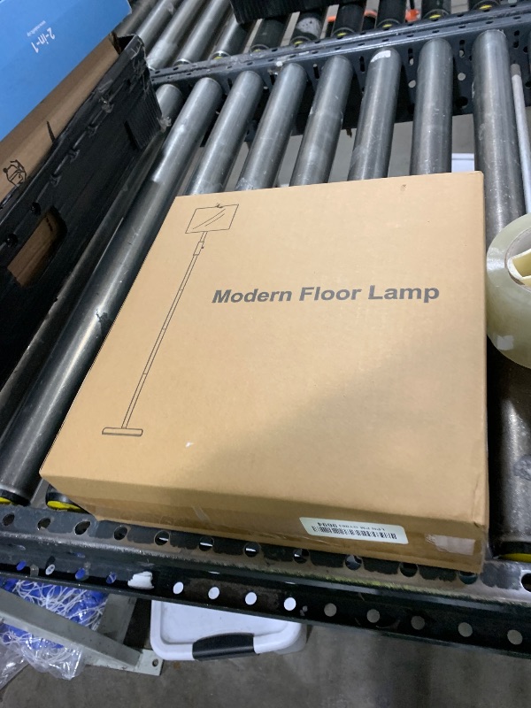 Photo 1 of ?Upgraded? Dimmable Floor Lamp for Living Room,1000 Lumens Bulb Included, Modern Floor Lamps Simple Design with Linen Shade, Tall Standing Lamp for Bedroom Office Dining Room, Black Pole Lamp
