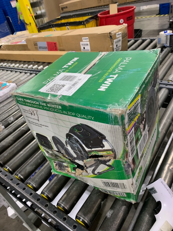 Photo 1 of BioGreen Electric Greenhouse Heater & Fan with Digital Thermostat PALMA | 1500 Watts, 5100 BTU/hr | 5800 ft³/h Air Circulation -58 to 210.2°F | Stainless Steel | Spraywater Proof