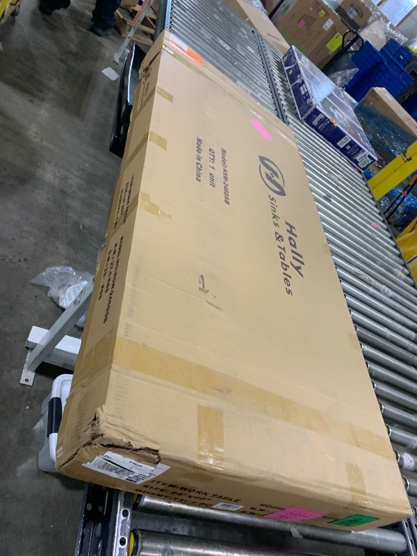 Photo 1 of Hally Sinks & Tables H Stainless Steel Table for Prep & Work 24 x 60 Inches, NSF Commercial Heavy Duty Table with Undershelf and Backsplash for Restaurant, Home and Hotel