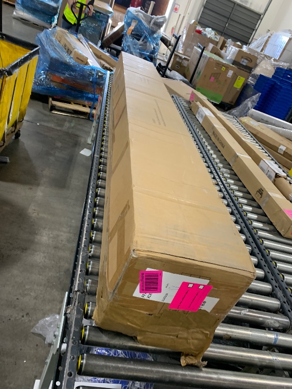 Photo 1 of FurniNova Fully Assembled Floating TV Stand Wall Mounted 94'',High Gloss Floating Media Console with 2 Drawers & Rattan Door, Under TV Shelf for Living Room Bedroom Entertainment Center,Walnut