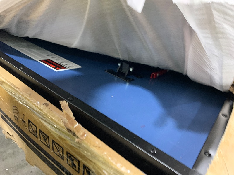 Photo 1 of JOOLA Inside Professional MDF Indoor Ping Pong Table with Quick Clamp Table Tennis Net and Post Set - 10 Minute Easy Assembly - Tournament Quality - Foldable with Single Player Playback Mode, Blue