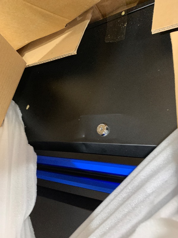 Photo 1 of Montezuma Garage Tool Storage System - 30.5 x 24" Locking 2 Door Workbench with Magnetic Latches & Stainless Steel Worktop - BKMG30242BC