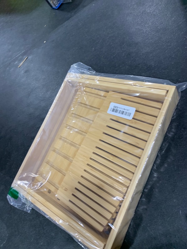 Photo 1 of 10.5" Bamboo Bread Slicer for Homemade Bread - Sourdough Slicing Guide with Crumb Catcher & Stable Mortise-Tenon Structure