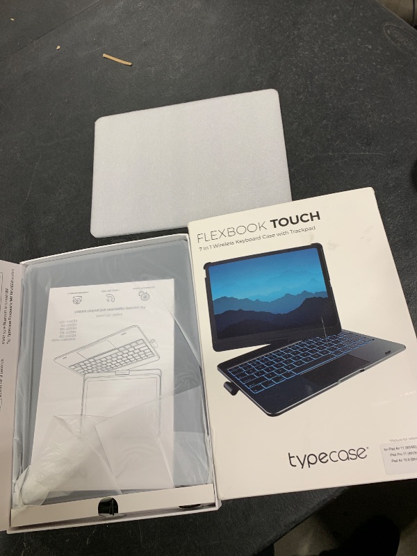 Photo 1 of typecase Touch Keyboard Case for iPad Air 11-inch(M4/M3/M2, 2026/2025/2024) & iPad Pro 11(4th/3rd/2nd/1st Gen),Multi-Touch Trackpad,11-Color Backlight,360°Rotatable for iPad Air 5/4th Gen, Black