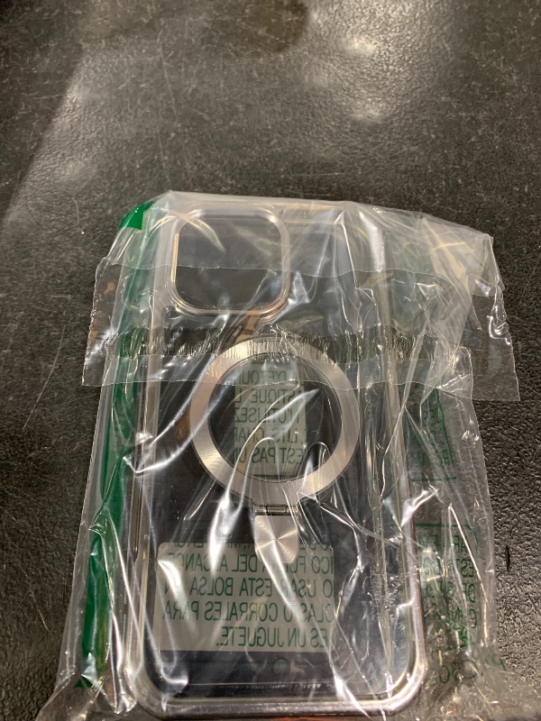 Photo 1 of [CD Metal Ring Stand + Built-in Privacy Screen Protector] Magnetic Case for iPhone 16 Pro Max[Soft Bumper Full Signal][Compatible with MagSafe]9H Glass Full Body Shockproof Clear Case,Natural Titanium