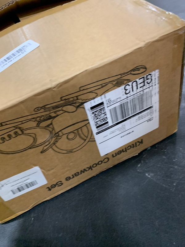 Photo 1 of Astercook Non Stick RV Pots and Pans Ceramic Kitchen Cookware Set with Detachable/Removable Handle, Oven Safe, Induction Ready, Stackable, Black, 21 pcs