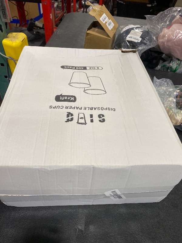 Photo 1 of SIUQ 400 Pack 8 oz Kraft Paper Cups, Unbleached Disposable Paper Coffee Cups, Thickened Hot/Cold Beverage Drinking Cup for Party, Home, Cafes, Bistros, Businesses (Brown)