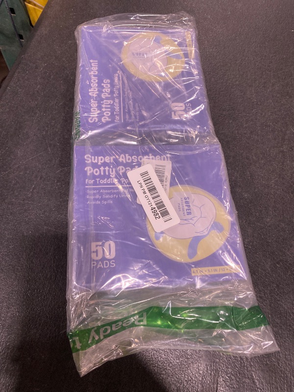 Photo 1 of 100 Packs Super Absorbent Potty Pads Disposable Potty Absorbent Pads Toilet Chair Liners for Training Toddlers for Camping Travel Outdoor