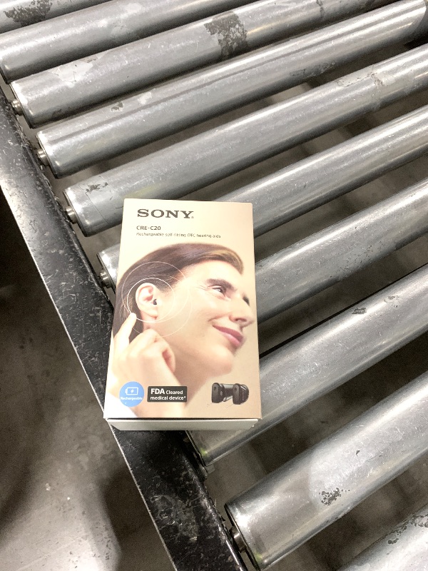 Photo 1 of ****NONFUNCTIONAL FOR PARTS ONLY******
Sony CRE-C20 Self-Fitting OTC Hearing Aids for Mild to Moderate Hearing Loss, Prescription-Grade Sound Quality, Compact Virtually Invisible Design, Customizable App, and Rechargeable BatteryLPNPMFX2123962