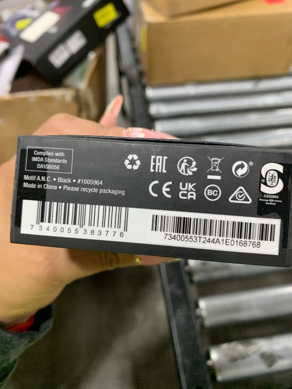 Photo 1 of Marshall Motif True Wireless Noise Canceling Headphones, In Ear, Black