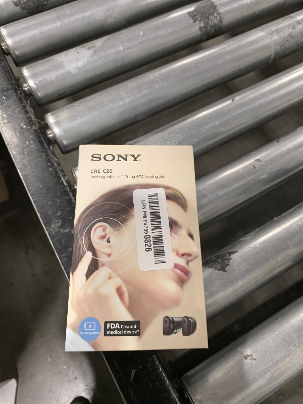 Photo 1 of Sony CRE-C20 Self-Fitting OTC Hearing Aids for Mild to Moderate Hearing Loss, Prescription-Grade Sound Quality, Compact Virtually Invisible Design, Customizable App, and Rechargeable Battery
