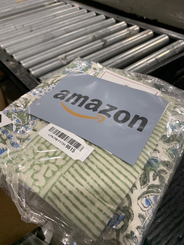 Photo 1 of ATOSII Clover Blue 100% Cotton Round Boho Fall Tablecloth, Handblock Floral Table Cloth Linen for Kitchen Dining I Parties Outdoors Christmas Thanksgiving Fall Home Decor 72" Inches Round I 4-6 Seater