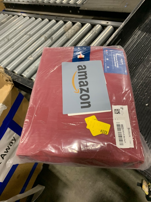 Photo 1 of Bedsure King Size Sheets Set, Cooling Sheets for Hot Sleepers, Rayon Derived from Bamboo, PureWoven, Breathable & Soft, Deep Pocket Up to 16 Inches, Hotel Luxury Silky Bedding, Burgundy