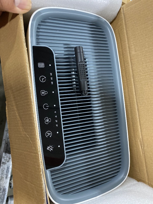 Photo 1 of ECOSELF Smart Air Purifier for Home Large Rooms, with WiFi Control, Covers Up to 2400 Ft², Smart Mode, AQI Display, 22dB Sleep Mode & Aromatherapy with 2X-Power Filtration, HAP603WF, White