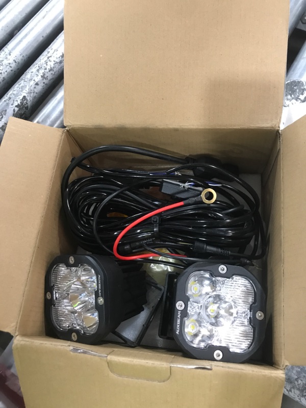 Photo 1 of Auxbeam XP-Ultra Series 3Inch 80W Spot Flood Combo Ditch Lights, Far & Wide Amber White Cube Lights Offroad LED Bar, 9600LM Yellow Driving LED Pods with Light Covers, Pair