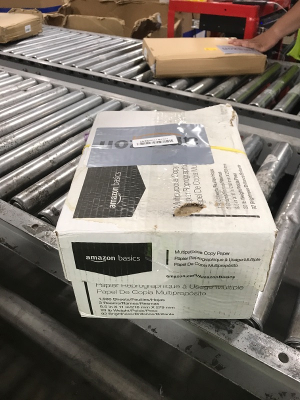 Photo 1 of Amazon Basics Multipurpose Copy Printer Paper, 20 lb, 8.5 x 11 Inches, 3 Reams (1,500 Sheets), 92 Bright White for Home Use