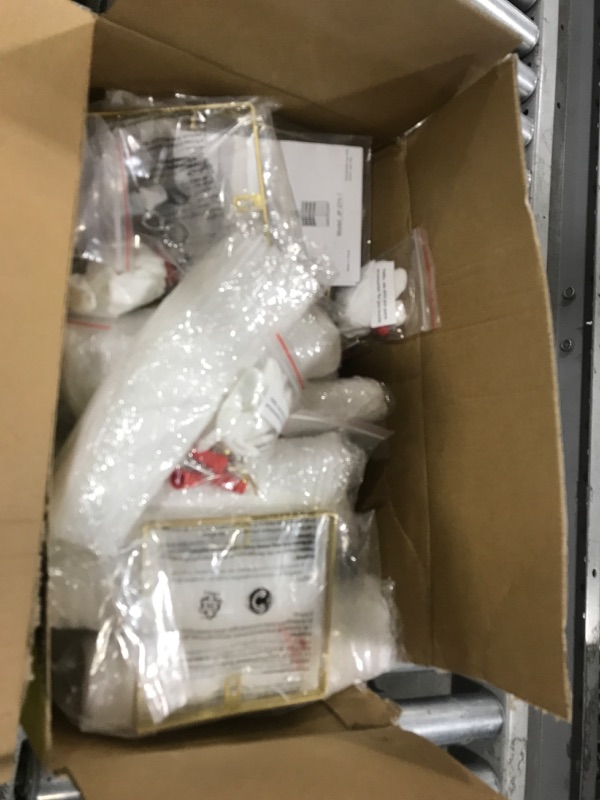 Photo 1 of BBLLWJ Modern Crystal Pendant Light Kitchen Island Farmhouse Lamp Adjustable Height Hanging Lighting Square Gold Chandelier Suitable for Kitchen Island Dining Room and Bedroom(3Pack)