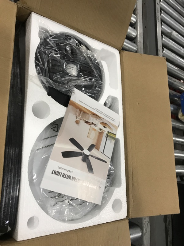 Photo 1 of Ayaoty Ceiling Fans with Lights, 42 inch Low Profile Ceiling Fan with Light and Remote Control, Flush Mount, LED Dimmable DC Reversible Modern Ceiling Fan for Bedroom