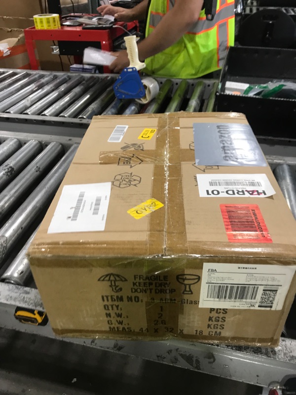 Photo 1 of HuisMier Kitchen Island Lighting, 3 Lights Linear Farmhouse Chandelier, Black and Gold Dining Room Light Fixture with Glass Shades, Modern Pendant Light Fixture for Kitchen Island Living Room Foyer