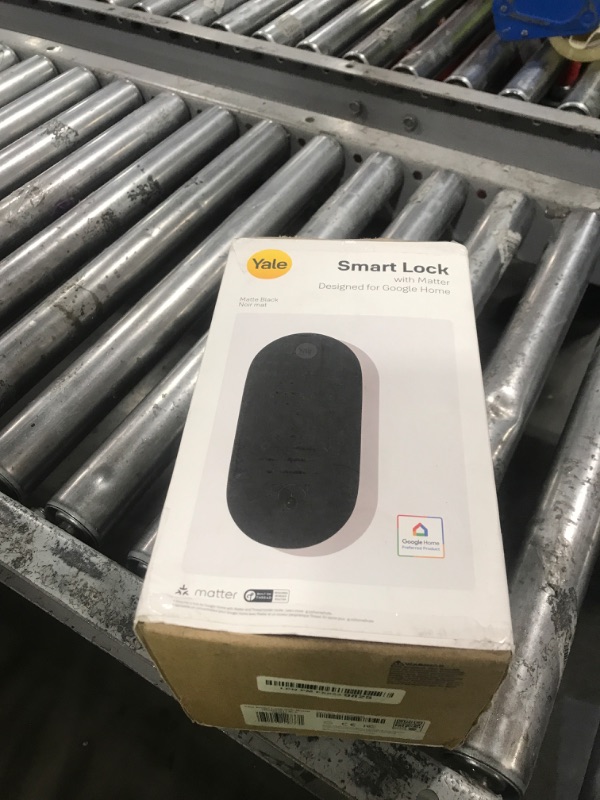 Photo 1 of Yale Matte Black Keyed Deadbolt Smart Lock with Google Matter, YRD510-MT1-BLK