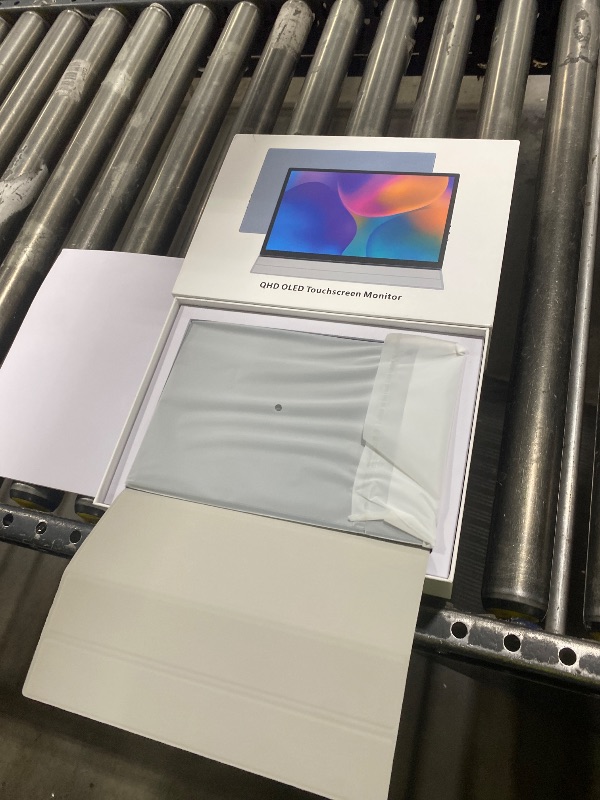 Photo 1 of Prechen 10.5" OLED Touchscreen Portable Monitor 2.5K 2560x1600, 100% NTSC, 54000:1 Contrast, Mini Second Touch Display with Protect Case & Speaker, USB-C, HDMI, Small Screen for Laptop Mini PC Phone