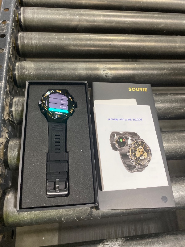 Photo 1 of Smart Watch for Men Answer/Make Call for Android iPhone, 1.43" AMOLED HD Screen Mens Luxury Watch, 400mAh Heavy Duty Smartwatch Heart Rate Blood Oxygen Blood Pressure Sleep Monitor Pedometer, 2 Straps