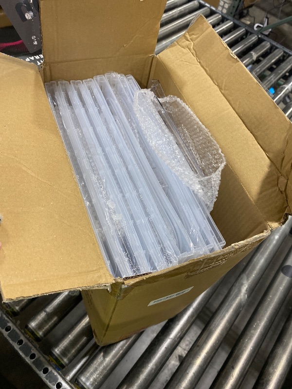 Photo 1 of Amllas 8 Pack Shoe Boxes Clear Plastic Stackable, Large Shoe Storage Organizer with Lids,Drop Side Shoe Containers for Entryway,Sneaker Storage Fit up to US Size 13 (13’’x 10.6”x 8.3”)