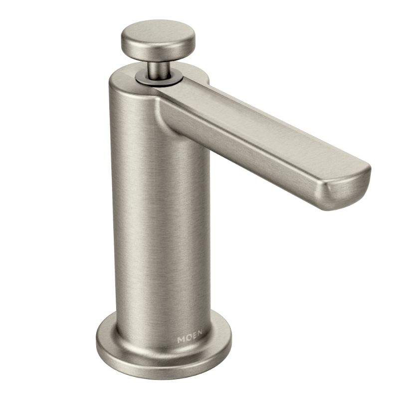 Photo 1 of Moen Spot Resist Stainless Modern Deck Mounted Kitchen Soap Dispenser with Above-the-Sink Refillable Bottle, S3947SRS