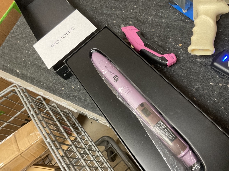 Photo 1 of Bio Ionic 10X Styling Iron, 1" Hair Straightener with Moisturizing Heat Technology, Flat Iron for 10-Minute Styling, Hair Straightener and Curler, Soft Amethyst