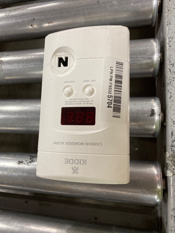 Photo 1 of Kidde Carbon Monoxide Detector, Plug-In with 9V Battery Backup, Digital Display, 85 dB Alarm, LED Status Light Indicators, 3rd Edition