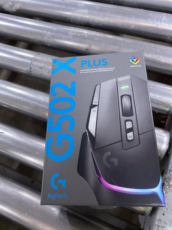 Photo 1 of Logitech G502 X Plus Wireless Gaming Mouse: Optical Switches, LIGHTSYNC RGB, 13 Buttons, Infinite Scroll Toggle, <130 hr Battery Life, USB-C, PowerPlay Wireless Charging Capable, for PC/MacOS - Black
