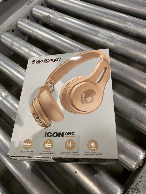 Photo 1 of Skullcandy Icon ANC Wireless On-Ear Bluetooth Headphones, Active Noise Cancelling, 60 Hours Battery, Sweat Water Resistant, Foldable Durable Travel Ready, Microphone for iPhone Android - Primer