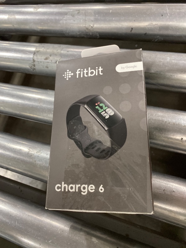 Photo 1 of Fitbit Charge 6 Fitness Tracker with Google apps, Heart Rate on Exercise Equipment, 6-Months Premium Membership Included, GPS, Health Tools and More, Obsidian/Black, One Size (S & L Bands Included)