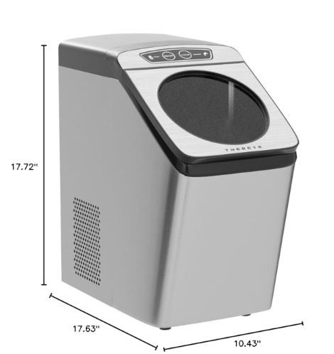 Photo 1 of Thereye Countertop Nugget Ice Maker, Pebble Machine, 30lbs Per Day, 2 Ways Refill, 3Qt Water Reservoir & Self-Cleaning, Stainless Steel Finish for Home Office Party
