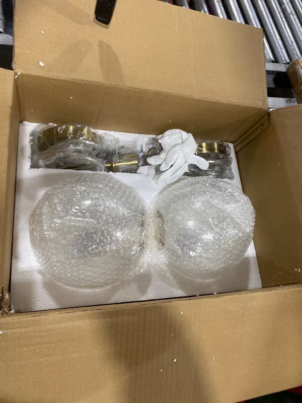 Photo 1 of ALICE HOUSE 2 Packed 10-inch Modern Kitchen Island Pendant Light, Crack Glass, Brushed Brass Finish, Farmhouse Hanging Light Fixtures for Bathoom, Entryway and Hallway AL4602-P2
