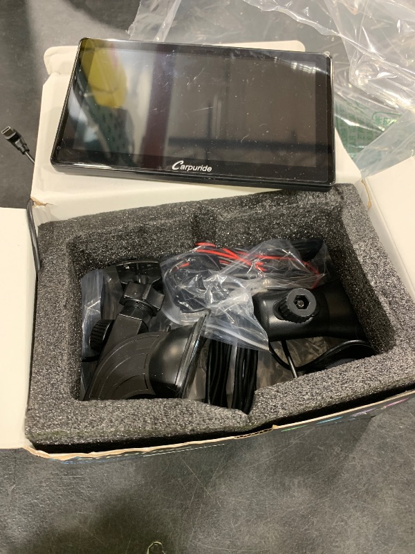 Photo 1 of Carpuride W703 Wireless CarPlay for Apple CarPlay & Android Auto, 7" IPS Portable Car Audio Receivers with 4K Front and 1080P Backup Cam, Loop Recording/Mirror Link/Light & G-Sensor/Siri/Navigation/FM